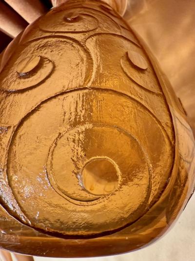 Le Verre Fran ais French Art Deco Acid Etched Vase Signed Charder Le Verre Fran ais c 1925