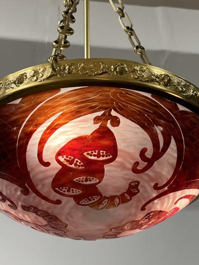 Le Verre Fran ais French Art Deco plafonnier by Le Verre Fran ais