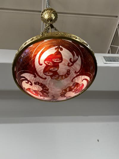 Le Verre Fran ais French Art Deco plafonnier by Le Verre Fran ais