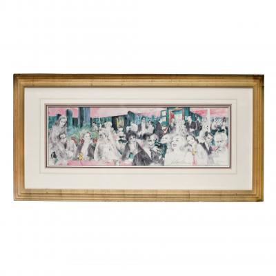 LeRoy Neiman Polo Lounge Serigraph by LeRoy Neiman
