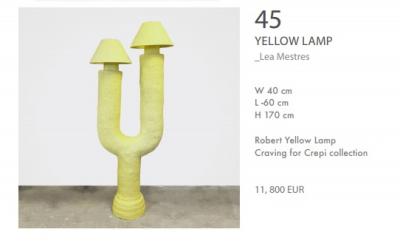 Lea Mestres French Contemporary Robert Yellow Lamp