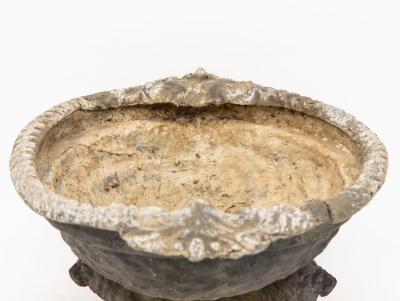 Lead Bird Bath on Lion Supports late 19th century