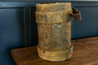 Leather Cordite Carrier with Royal Coat of Arms
