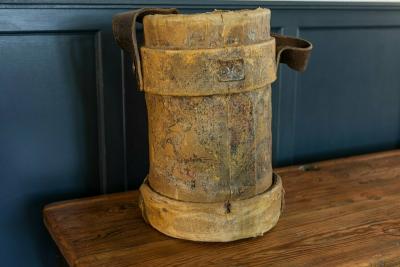 Leather Cordite Carrier with Royal Coat of Arms