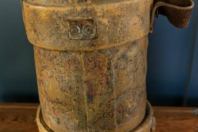Leather Cordite Carrier with Royal Coat of Arms