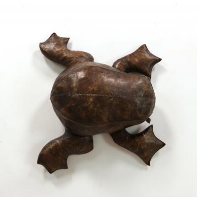 Leather Frog Footstool in the Manner of Dimitri Omersa