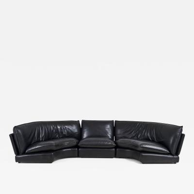 Leather Sectional Sofa Zago Carlo Bartoli for Rossi di Albizzate 1980