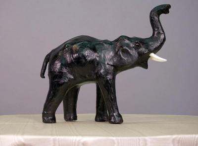 Leather Stuffed Elephant