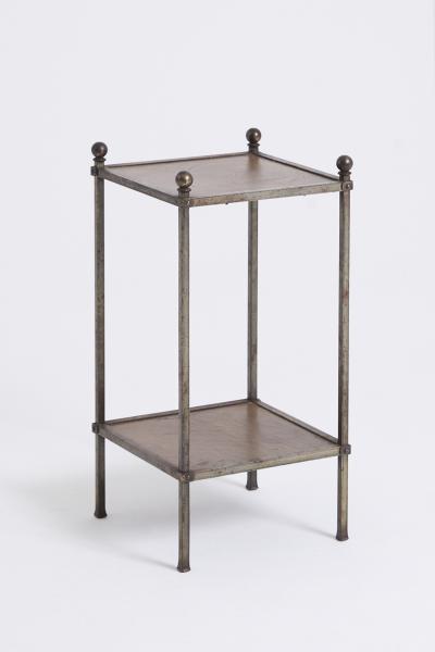 Leather Top Side Table