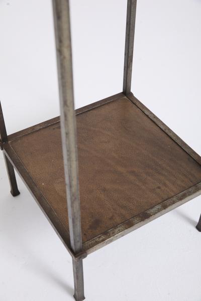 Leather Top Side Table
