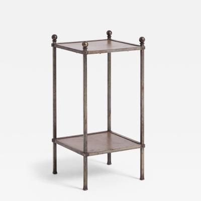 Leather Top Side Table