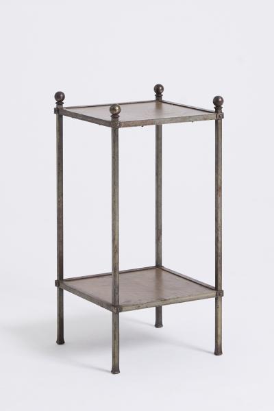 Leather Top Side Table