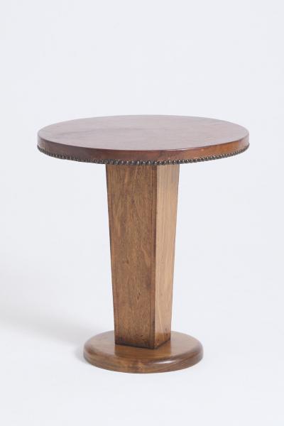 Leather Top Side Table