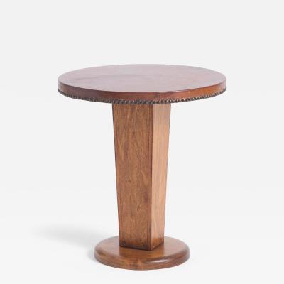 Leather Top Side Table