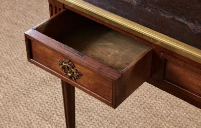 Leather Topped and Brass Trimmed Louis XVI Writing Table