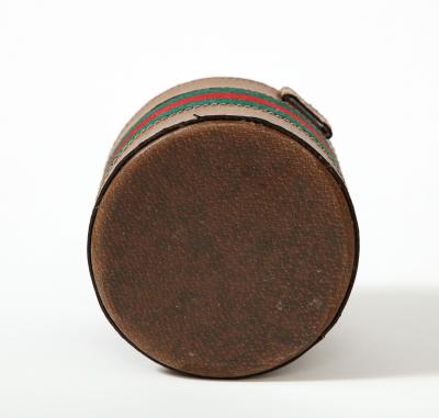 Leather and Wool Pen Holder Jar by Gucci Italy