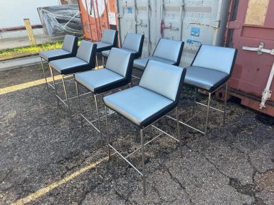 Leather grey Stools