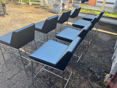 Leather grey Stools