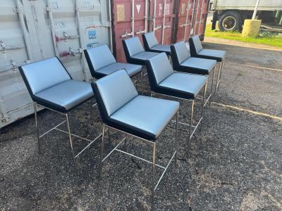 Leather grey Stools
