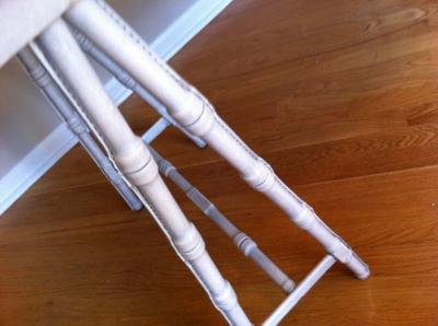 Leather trestle desk Madame Vanacky