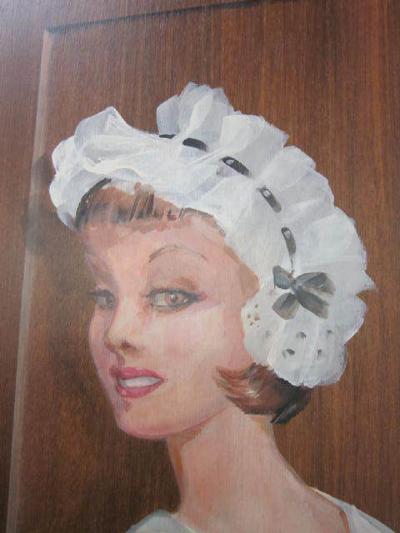 Lee Ames Large Painting of a Woman by Lee Ames