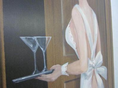 Lee Ames Large Painting of a Woman by Lee Ames