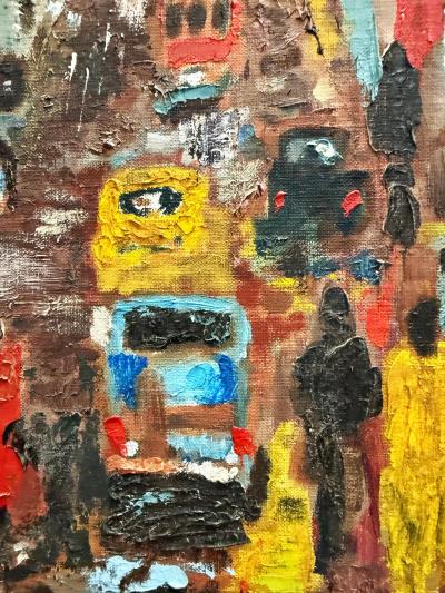 Lee Colber Abstract Lee Colber San Fransisco Street Car Oil Painting Impasto Techniques