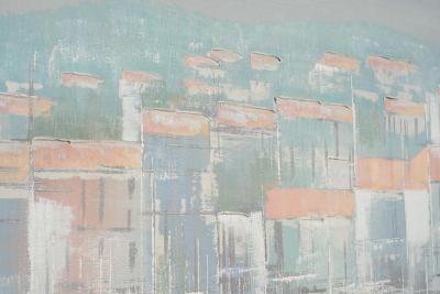 Lee Reynolds Large Scale Signed Lee Reynolds Landscape Oil Painting Mid Century Modern 1960s