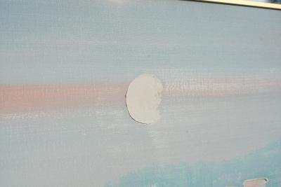 Lee Reynolds Large Scale Signed Lee Reynolds Landscape Oil Painting Mid Century Modern 1960s