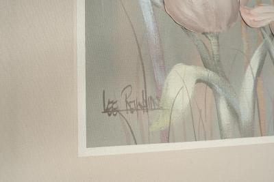 Lee Reynolds Large Scale Signed Lee Reynolds Lilies Oil Painting Mid Century Modern 1960s