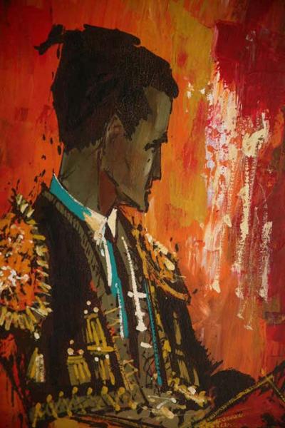 Lee Reynolds Lee Reynolds Unique And Vibrant Large Torero Painting