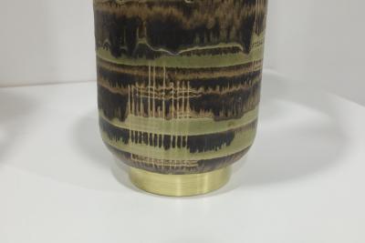 Lee Rosen Pair of Lee Rosen Ceramic and Brass Lamps