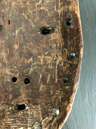 Lega Bwami Society Mask on Display Stand with Provenance