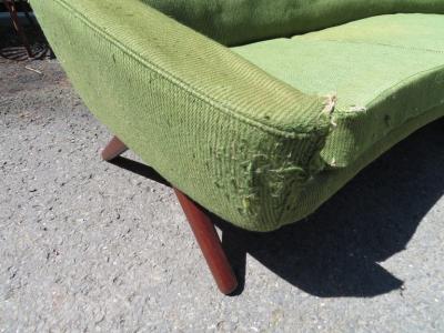 Leif Hansen Outstanding Leif Hansen Style Curved Danish Modern Sofa Mid Century