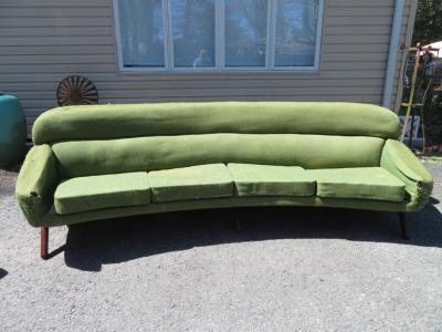 Leif Hansen Outstanding Leif Hansen Style Curved Danish Modern Sofa Mid Century