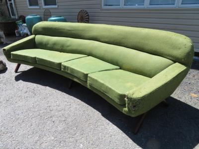 Leif Hansen Outstanding Leif Hansen Style Curved Danish Modern Sofa Mid Century