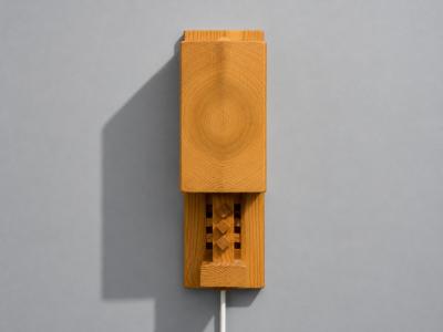 Leif Wikner Swedish Modern Pine Wall Sconce Sweden 1970s