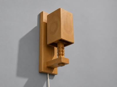 Leif Wikner Swedish Modern Pine Wall Sconce Sweden 1970s