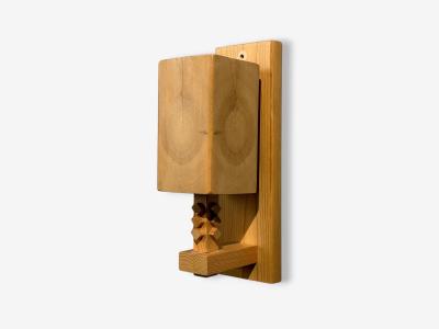 Leif Wikner Swedish Modern Pine Wall Sconce Sweden 1970s