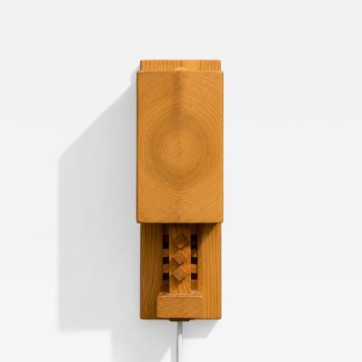 Leif Wikner Swedish Modern Pine Wall Sconce Sweden 1970s