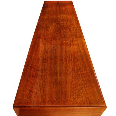 Leleu Style 4 Door Credenza with Pewter and Bronze Ribbon Inlays 1940s