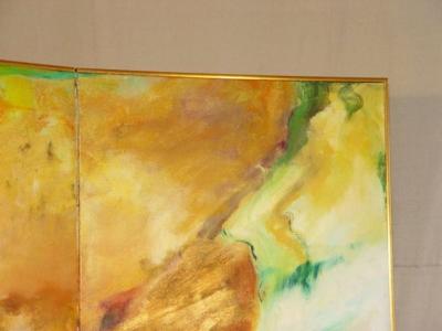 Lenn Kanenson Abstract Screen Painting Waterfall by Lenn Kanenson