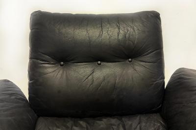 Lennart Bender Space Age Lennart Bender Chrome and Leather Lounge Chair Apollo 