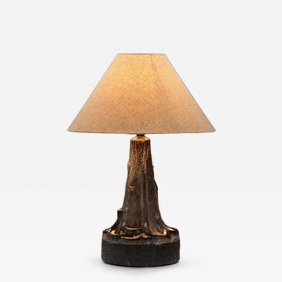 Leo En e Stoneware Table Lamp by Leo En e for En e Keramik Denmark ca 1960s