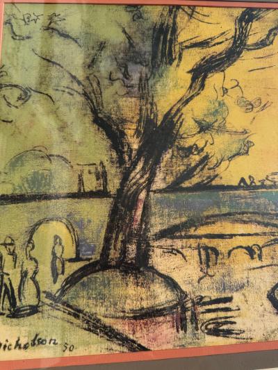Leo Michelson Leo Michelson 950 Color Print Tree and the Seine 14 5 h x 19 w