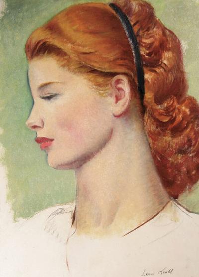 Leon Abraham Kroll Portrait of a Redhead in Profile