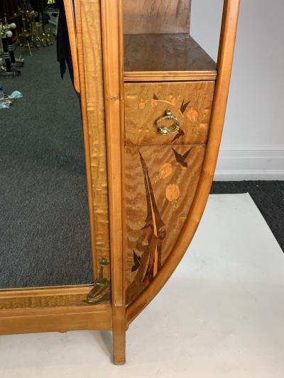 Leon Benouville EXCEPTIONAL INLAID ART NOUVEAU ARMOIRE BY LEON BENOUVILLE