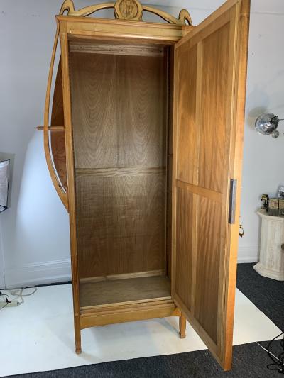 Leon Benouville EXCEPTIONAL INLAID ART NOUVEAU ARMOIRE BY LEON BENOUVILLE