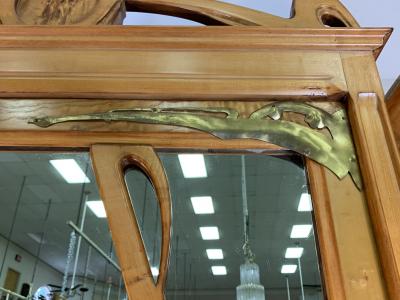 Leon Benouville EXCEPTIONAL INLAID ART NOUVEAU ARMOIRE BY LEON BENOUVILLE