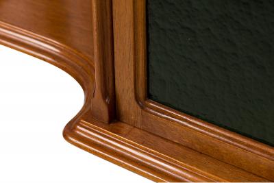 Leon Benouville Leon Benouville French Openwork Wood and Textured Glass Hanging Bar Cabinet